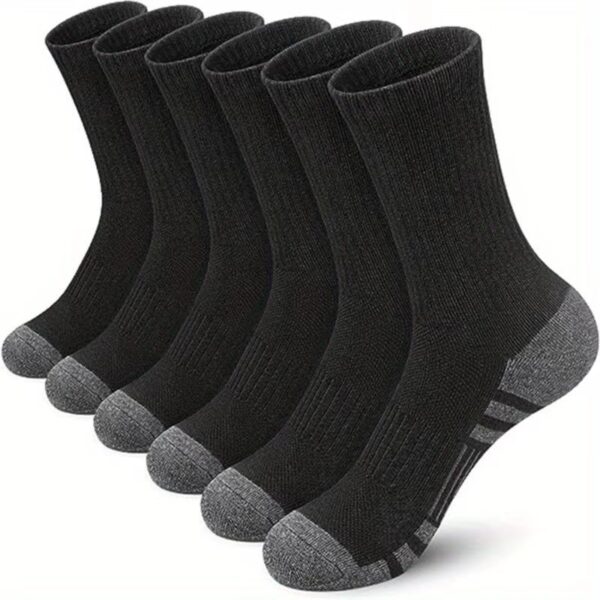 Color Matching Athletic Socks Plus Size Basketball Mid Tube Cotton Breathable - Image 3